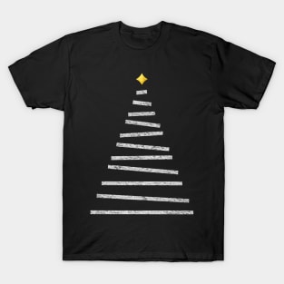 Abstract Christmas Tree White Beige T-Shirt